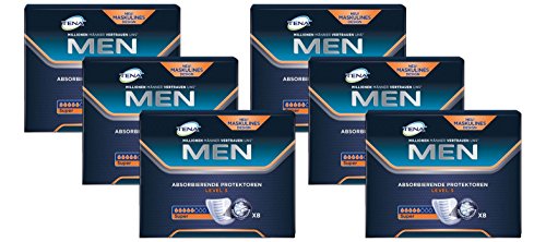 TENA MEN Nivel 3 - pañales de incontinencia para hombres con moderada incontinencia urinaria/incontinencia, Vorteilspack (48 higiene-liners)