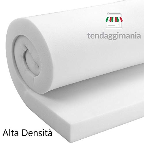 TENDAGGIMANIA ® Espuma – Espuma de poliuretano expandido personalizable – Ideal para sofás, sillones y palés – Placa 200 x 100 – Densidad 18 – 25 – 30 (grosor 3 cm)