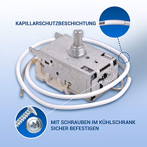 Termostato de refrigeración de repuesto para Liebherr 6151097 Ranco K59-L2622 Miele 1677710 3 x 4,8 mm AMP para frigorífico/congelador, regulador de temperatura de repuesto