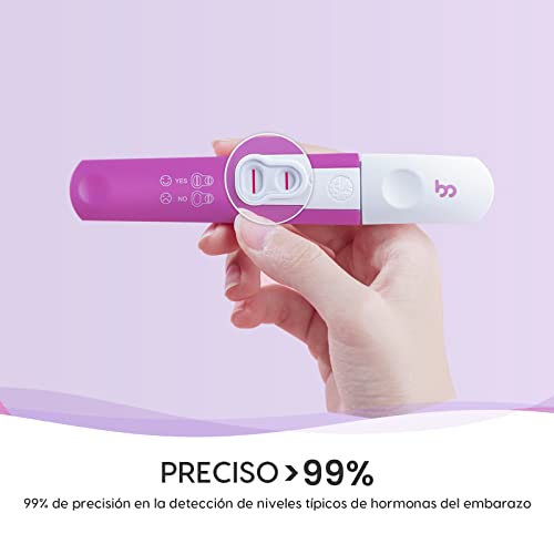 Test de embarazo 3 Pruebas,Femometer Prueba de Embarazo Resultado Rápido Formato Económico,12.5mIU / ml