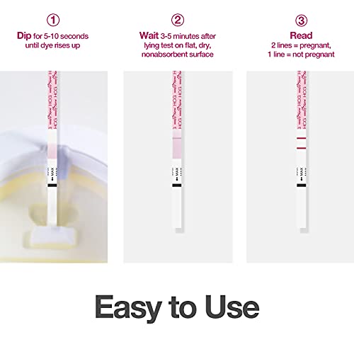 Tests de Embarazo Easy@Home 20 Pruebas de Embarazo Ultrasensible 10mIU/ml Para una Detección Temprana (Sin línea de evaporación)Aplicación Premom Español