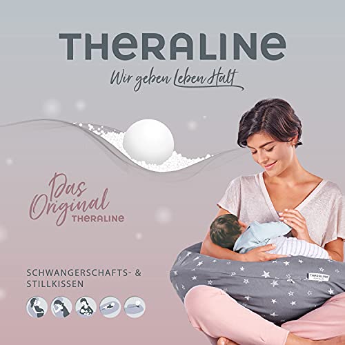 Theraline - Almohada perfecta para embarazo y lactancia, color gris