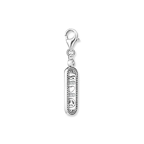 Thomas Sabo Colgante para mujer de plata de ley 925 con circonitas, Love & Peace, 1883-643-14