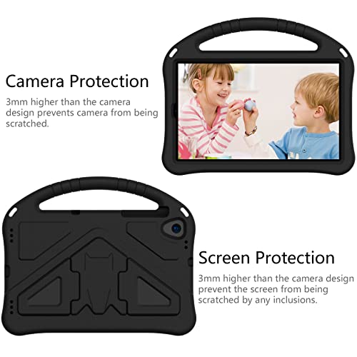 TianTa Lenovo M10 Plus/Smart Tab M10 FHD Plus Funda para Niños, con Portalápiz y Correa de Hombro Manija Soporte Funda Protectora Shockproof para Lenovo TB-X606F/TB-X606X 2020 10.3 Pulgadas - Negro