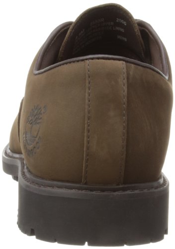 Timberland Stormbucks Plain Toe, Zapatos de Cordones Oxford Hombre, Marrón Dark Brown Nubuck, 41.5 EU