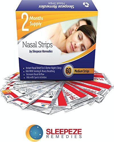 Tiras Nasales Medianas, Tira Nasal Para Dejar De Roncar, Tiras Para Roncar Para Ayudarte a Respirar Por la Nariz, Nasal Strips Para Ronquidos, Tiras Nasales Antirronquidos