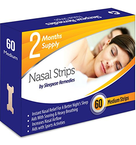 Tiras Nasales Medianas, Tira Nasal Para Dejar De Roncar, Tiras Para Roncar Para Ayudarte a Respirar Por la Nariz, Nasal Strips Para Ronquidos, Tiras Nasales Antirronquidos