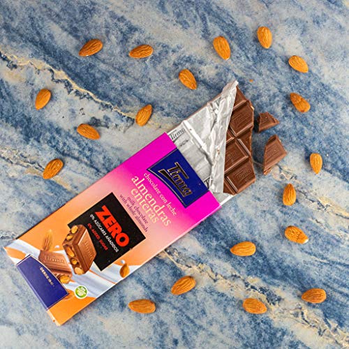 Tirma Chocolate ZERO con Leche y Almendras - Sin Azúcares Añadidos, 125g