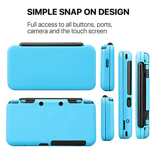 TNP Funda protectora para nueva Nintendo 2DS XL LL, Funda de silicona con agarre protector de goma suave para la consola, Accesorios para la nueva Nintendo 2DS XL LL (Color azul)