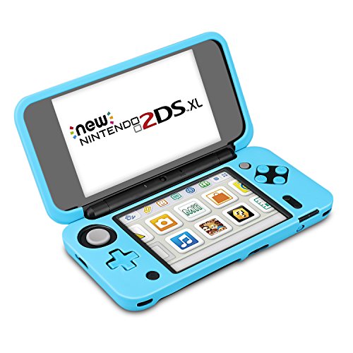 TNP Funda protectora para nueva Nintendo 2DS XL LL, Funda de silicona con agarre protector de goma suave para la consola, Accesorios para la nueva Nintendo 2DS XL LL (Color azul)