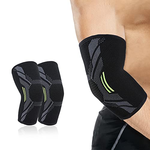 TOFBS Coderas Epicondilitis para Hombre y Mujer, Coderas Deportiva, Codera Codo Tenista y Codo de Golfista, Coderas para Tendinitis y alivio del dolor articular (M)