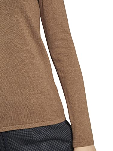 Tom Tailor Basic V-Neck Suéter, Hay 13261-Juego de Mesa y sillas de Paseo, Color Beige, S para Mujer