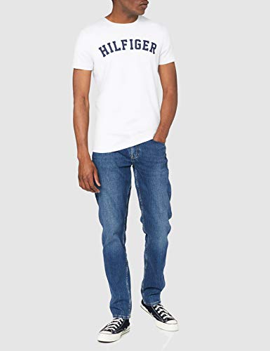 Tommy Hilfiger SS TEE LOGO, Top de pijama Hombre, Blanco (White 100), Large