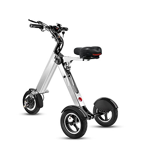 TopMate ES32 Triciclo Eléctrico Plegable Patinete para Adulto, Scooter Electrico 3 Ruedas con Función de Marcha Atrás y Pantalla LED, Bicicletas Eléctrico Ligero con Neumáticos de 10" para Viajes