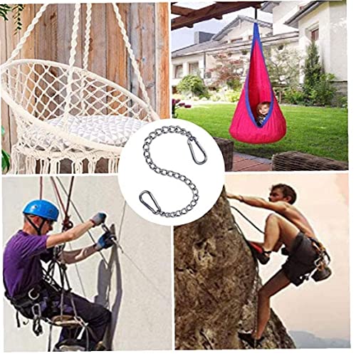 TOPofly Kits de Cadena de Silla Colgante de Acero Inoxidable, Correas de Cadena de extensión de Swing de Hamaca con Gancho 99cm decoración de Hoom de 99cm