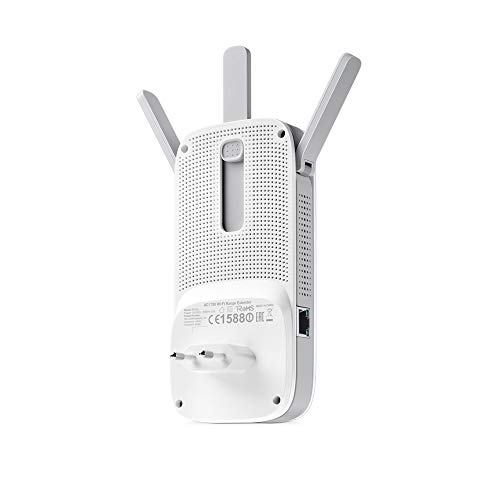 TP-Link AC1750 (RE455) - Repetidor WiFi Inalámbrico, Velocidad Banda Dual, Extensor de Red y Punto de Acceso, Compatible con Módem Fibra y ADSL, Indicador Luz Inteligente, 1xPuerto Gigabit