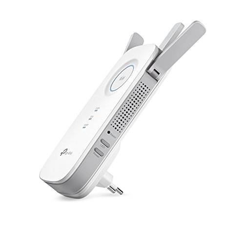 TP-Link AC1750 (RE455) - Repetidor WiFi Inalámbrico, Velocidad Banda Dual, Extensor de Red y Punto de Acceso, Compatible con Módem Fibra y ADSL, Indicador Luz Inteligente, 1xPuerto Gigabit