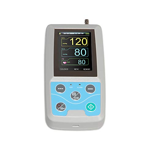 TQ Monitor de presión Arterial ambulatorio Las 24 Horas Holter Abpm50 + 3 Piezas de Manguitos, Software para PC, Manguitos para niños + Adultos + Adultos Grandes