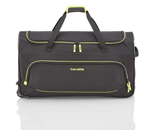 Travelite Basics Trolley Reisetasche Fresh auf Rollen 70cm, in sechs Farben Bolso de Viaje 71 Centimeters 89 Negro (Schwarz)