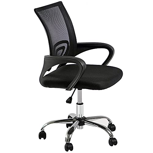 TT AM-OC533 Silla de Oficina con Soporte Lumbar, Acero, Negro, Universal