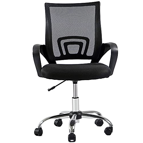 TT AM-OC533 Silla de Oficina con Soporte Lumbar, Acero, Negro, Universal