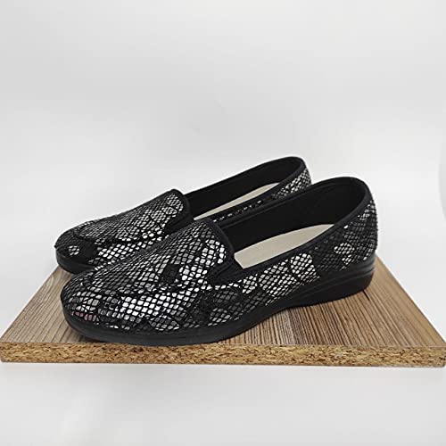 Tupié - Zapatilla Mujer para Pies Delicados - Flexible y Ligera - Primavera -Verano (Negro, Numeric_40)