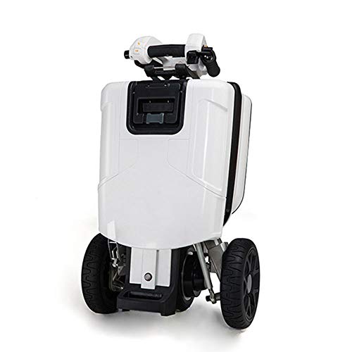 TWW Carro De Equipaje Eléctrico, Scooter Viejo, Triciclo Eléctrico, Carro De Equipaje Plegable Liviano, Carro De Batería Pequeño para Ancianos