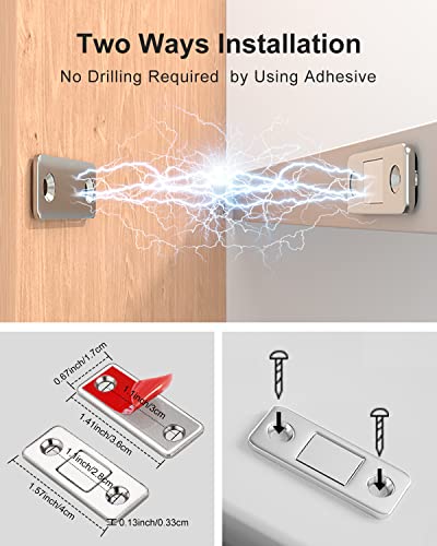 Ultra Delgado Iman Puerta Armario Jiayi 8 Piezas Tarea Pesada Magnetico Pestillo Fuerte Metal Imán Cierre Para Cocina Alacena Puerta Cerraduras Cajón Clausura Guardarropa Clausura