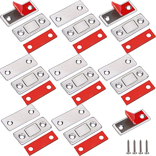 Ultra Delgado Iman Puerta Armario Jiayi 8 Piezas Tarea Pesada Magnetico Pestillo Fuerte Metal Imán Cierre Para Cocina Alacena Puerta Cerraduras Cajón Clausura Guardarropa Clausura