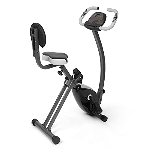 Ultrasport Senior Bicicleta de Ejercicio , ideal para el entrenamiento en edad avanzada, con acceso bajo, ordenador de entrenamiento fácil de usar, acolchado cómodo, plegable, 8 niveles de resistencia