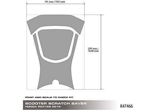 UNIRACING K47466 Scratch Saver Honda PCX 125 '19-'20, Negro