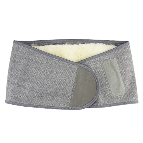 Unisex invierno regla térmico calentador de cachemir cintura lumbar apoyo cinturón acogedor cálido Protector Abdominal Estómago envoltura corporal banda espalda y riñones cartón gris, hombre, gris