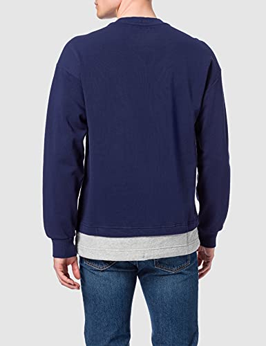 United Colors of Benetton Maglia G/C M/L 3J70J19G7 Sudadera con Capucha, Azul 252, Hombre