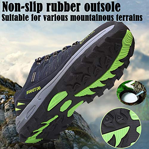 Unitysow Zapatillas de Senderismo Hombres Al Aire Libre Zapatillas de Trekking Impermeables Zapatillas de Montaña Botas de Senderismo Antideslizantes Camping Escalada Sneakers,Gris Claro,EU40