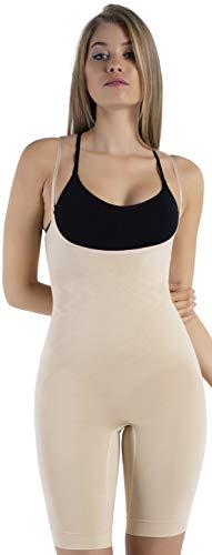 UnsichtBra Body Integral de Mujer Moldeador, Escote Libre, Pierna Larga (sw_2100) (XL (48-54), Beige)