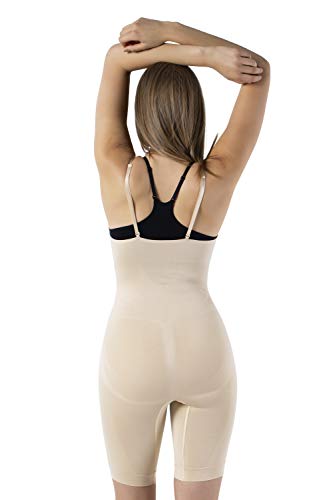 UnsichtBra Body Integral de Mujer Moldeador, Escote Libre, Pierna Larga (sw_2100) (XL (48-54), Beige)