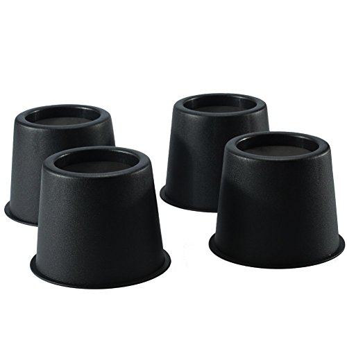 Uping Elevador de Muebles, Elevadores Ajustables para Camas, Mesas o Mobiliario, Agregue Altura de 8CM (4 pack, negro)