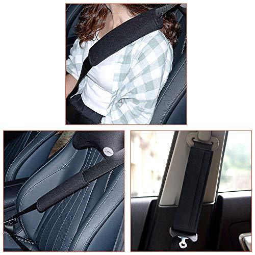 URAQT Almohadillas para Cinturón de Seguridad, Almohadilla Cinturon Coche, Almohadillas Protectores de Coche Hombro, Auto Almohada para Cinturón de Seguridad Soporte de la Cabeza Proteja Hombro 2PCS