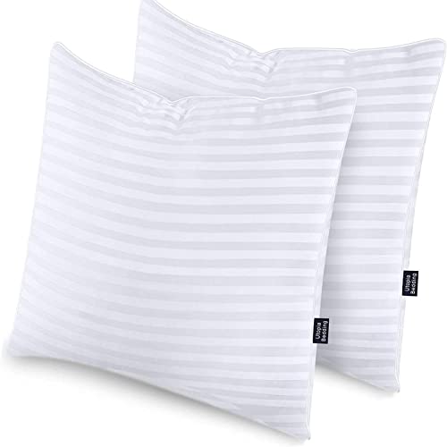 Utopia Bedding Premium Almohada, 80 x 80 cm - Almohadas de Cama de Felpa Almohadas de Mezcla de algodón para Dormir (Blanco, Paquete de 2)