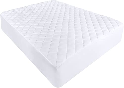 Utopia Bedding - Protector de colchón Acolchado (160x200 cm) - Microfibra - Transpirable - Funda para colchon estira hasta 30 cm de Profundidad - 160 x 200 cm, Cama 160