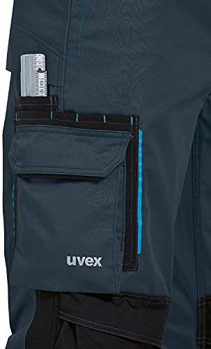 Uvex Tune-up 8909 Pantalon de Trabajo para Hombre - Pantalones Cargo para Trabajar de Algodón y de Cordura - Multibolsillos - Bolsillo de Las Rodilleras - Color Gris, Negro, Azul, Verde, Blanco