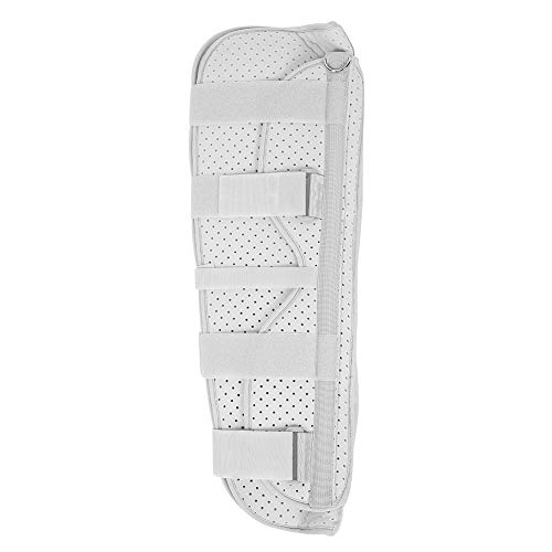 Uxsiya Soporte Fijo para Rodilla Práctico Protector Ligero Férula para fracturas Ajustable para Mujeres y Hombres(Gray, L)