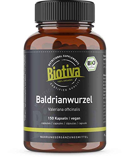 Valeriana Cápsulas Bio (150 cápsulas) - Valeriana de raíz molida - 700mg por cápsula - embotellado y controlado en Alemania (DE-ÖKO-005)