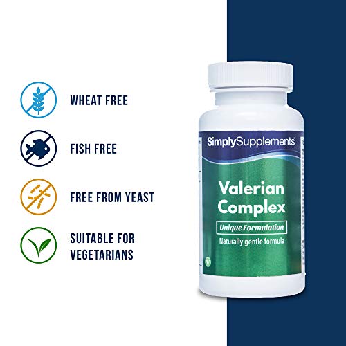 Valeriana Complex - ¡Bote para 2 meses! - Apto para veganos - 120 comprimidos - SimplySupplements