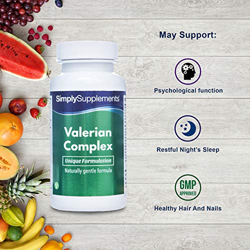 Valeriana Complex - ¡Bote para 2 meses! - Apto para veganos - 120 comprimidos - SimplySupplements