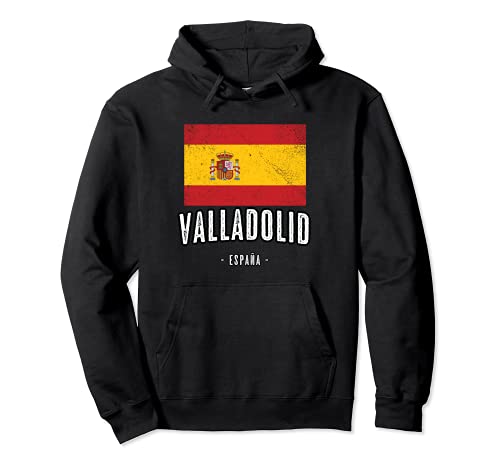 Valladolid España | Souvenir Linda Ciudad - Bandera Española Sudadera con Capucha