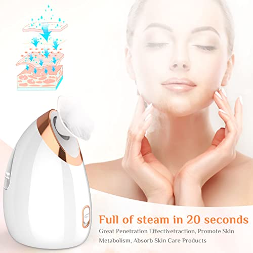 Vaporizador Facial, Nivlan Profesional Sauna Facial Spa, Nano Ionic Hot Device Tools Limpieza profunda, poro Espinillas Vaporizer Electronic Personal Skin Care