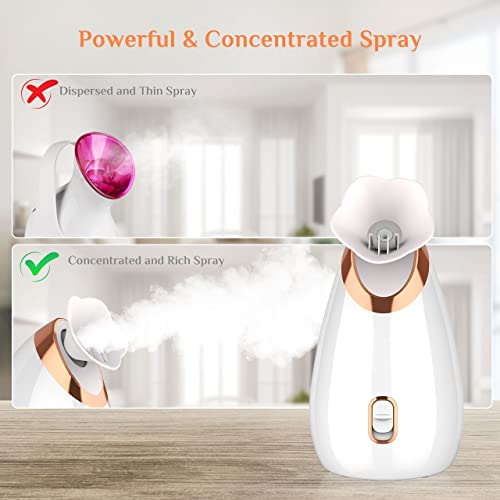 Vaporizador Facial, Nivlan Profesional Sauna Facial Spa, Nano Ionic Hot Device Tools Limpieza profunda, poro Espinillas Vaporizer Electronic Personal Skin Care