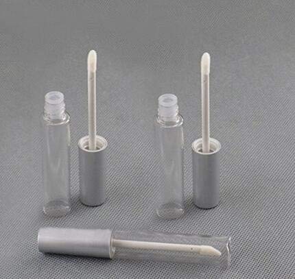 VASANA - 10 tubos de brillo de labios de 10 ml a granel con tapa de plata vacía de plástico para pintalabios de labios de plástico para muestras de lápiz labial