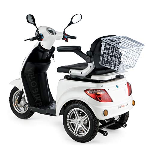 VELECO ZT15 Scooter Eléctrico de 3 Ruedas Mayores Minusvalido 900W BLANCO